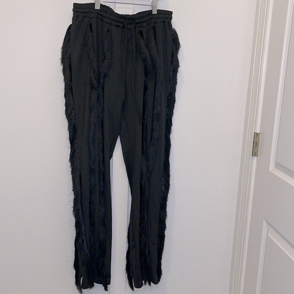 Fringe pants draw string size 2XL black NWOT - Picture 3 of 6